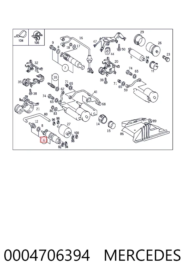 Паливний насос магістральний Mercedes A0004706394 ціна, від 49.66 USD