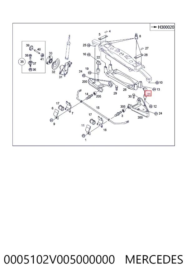 Амортизаційна стійка Mercedes Q0005102V005000000 ціна, від 13.77 USD