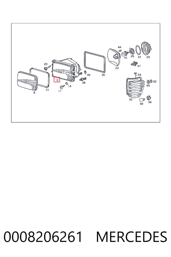 A0008206261 Mercedes Фара дальнього світла в зборі