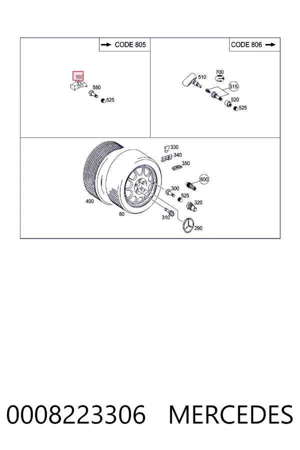 Манометр повітряний Mercedes A0008223306 ціна, від 19.12 USD