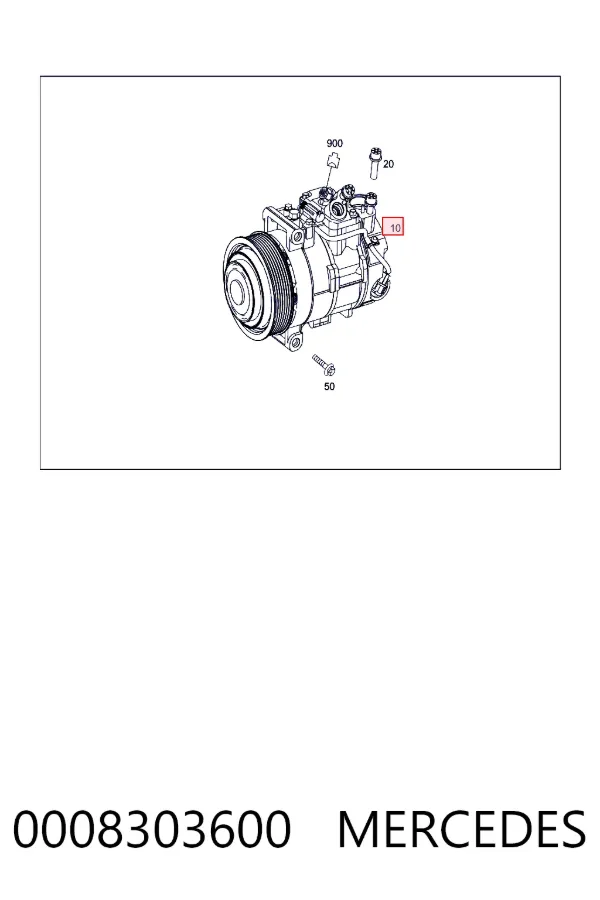 Компресор кондиціонера A0008303600 Mercedes
