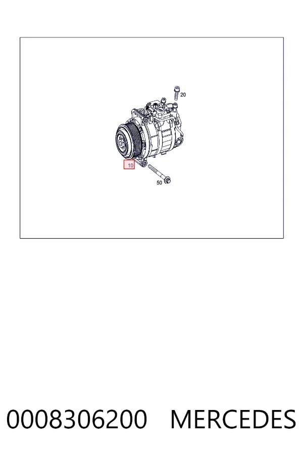 Компресор кондиціонера A0008306200 Mercedes
