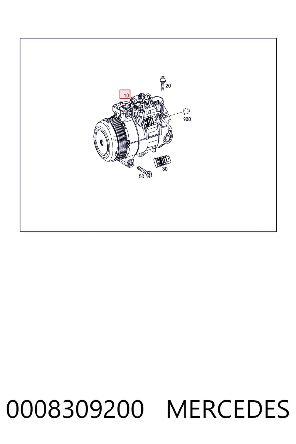 Купити A0008309200 Mercedes Компресор кліматичної установки