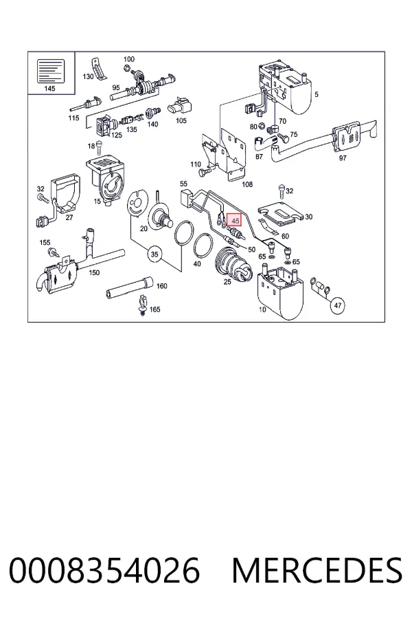 Купити A0008354026 Mercedes Свічка накалу