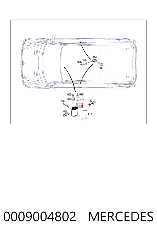 Модуль-процесор керування подушки безпеки A0009004802 Mercedes