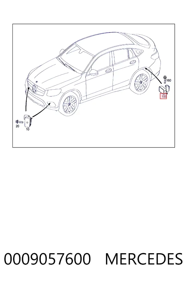 Купити A0009057600 Mercedes Датчик поздовжнього прискорення