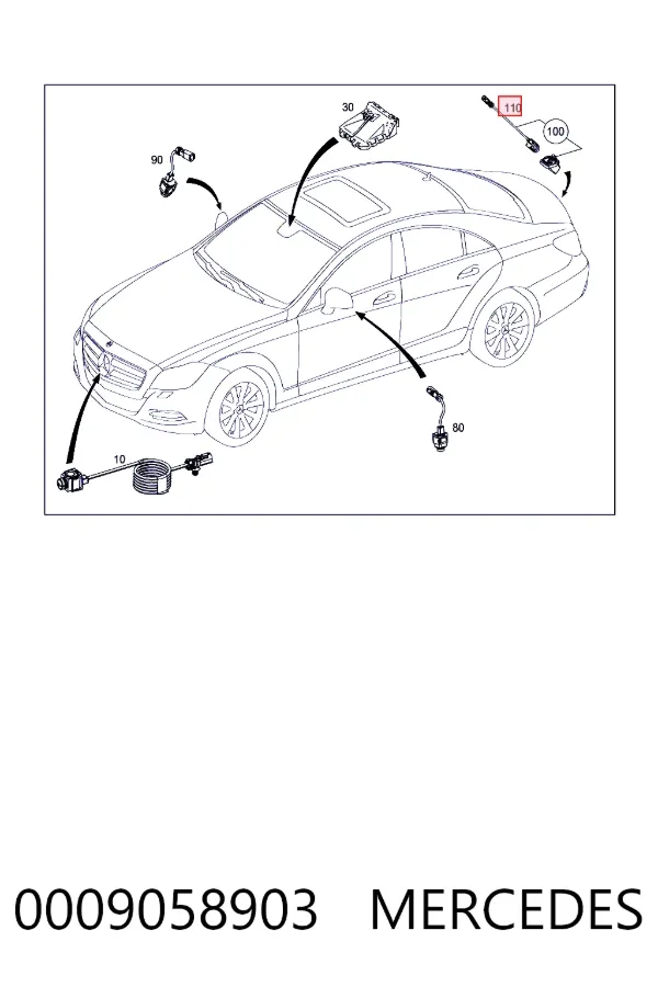 Купити A0009058903 Mercedes Камера системи забезпечення видимості