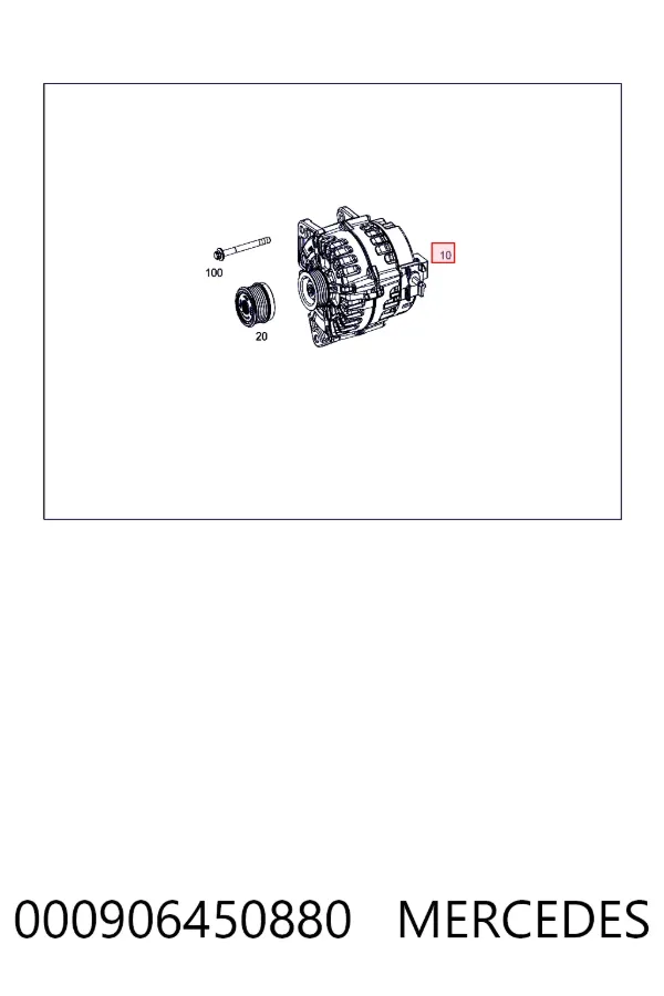 Генератор Mercedes A0009064508 ціна, від 427.41 USD