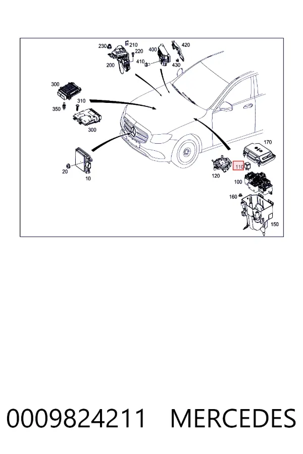  Mercedes A0009824211 ціна, від 126.69 USD