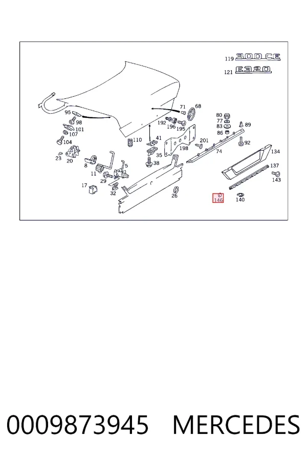  Mercedes A0009873945 ціна, від 137.14 UAH