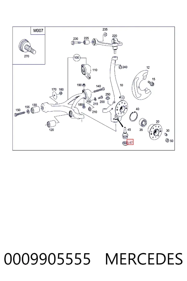  Mercedes A0009905555