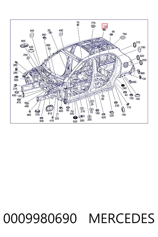  Mercedes A0009980690 ціна, від 1.02 USD