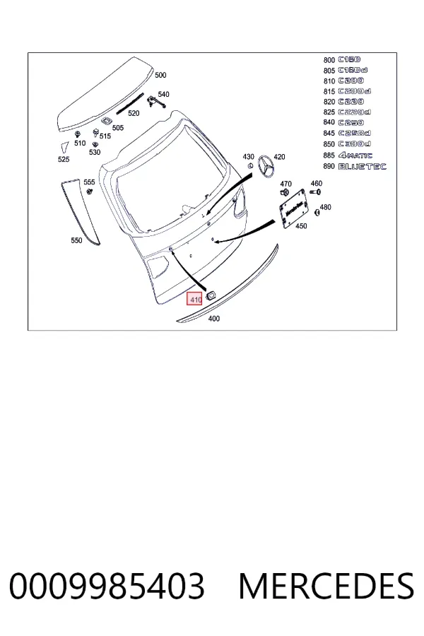 A0009985403 Mercedes 