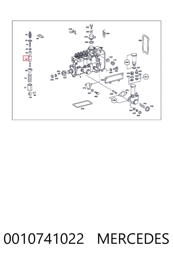 Плунжерная пара A0010741022 Mercedes