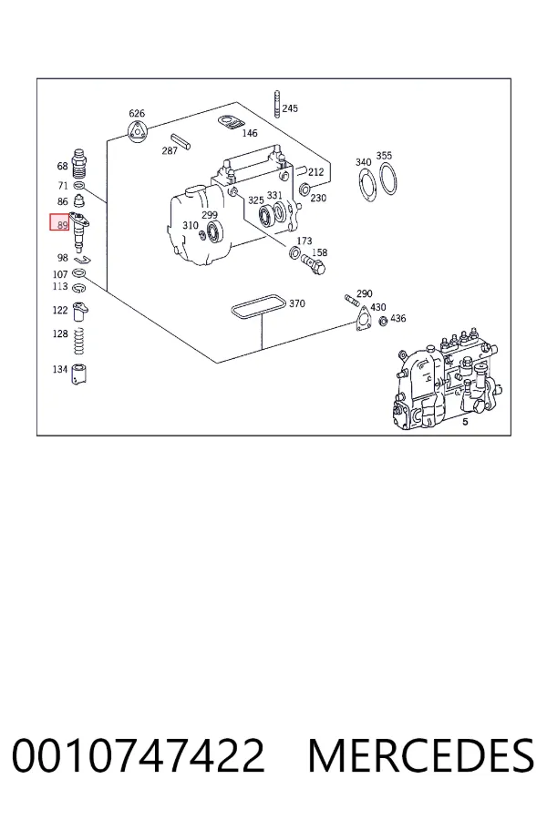Плунжерная пара Mercedes A0010747422 ціна, від 297.74 USD