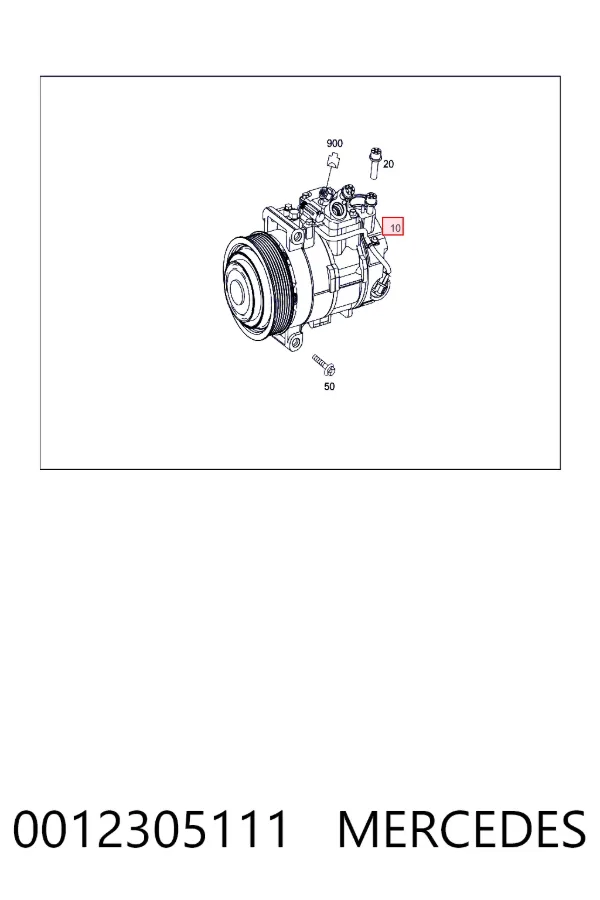 Купити A0012305111 Mercedes Компресор кліматичної установки