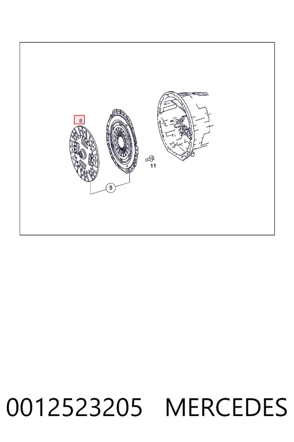 Диск зчеплення ведений Mercedes A0012523205