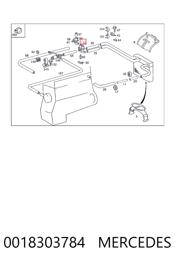 Купити A0018303784 Mercedes Кран пічки