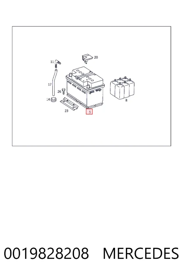 Купити A0019828208 Mercedes Автомобільна батарея