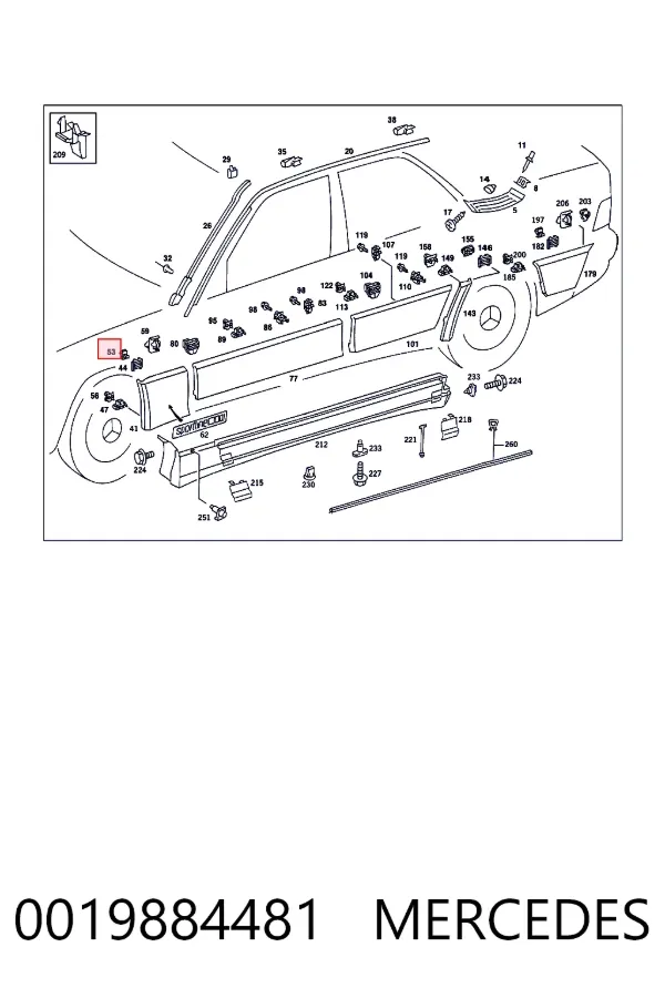 Купити A0019884481 Mercedes 