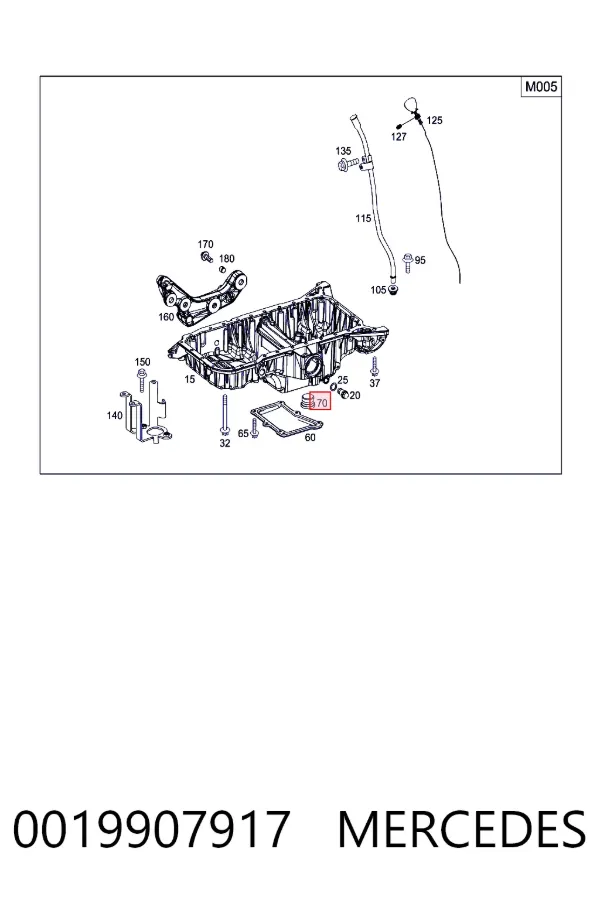 Пробка піддона двигуна Mercedes A0019907917 ціна, від 7.04 USD