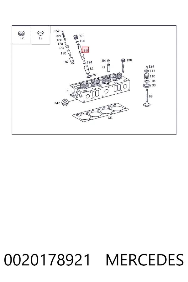 Форсунка паливна Mercedes A0020178921 ціна, від 135.26 USD