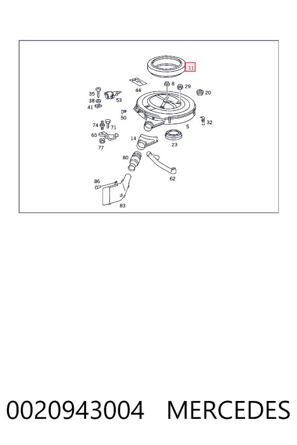 Повітряний фільтр A0020943004 Mercedes