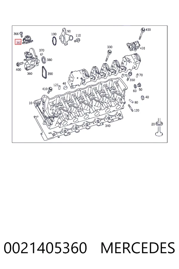 Купити A0021405360 Mercedes Клапан продувки каталізатора