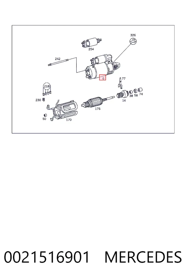 Стартер Mercedes A0021516901 ціна, від 131.99 USD
