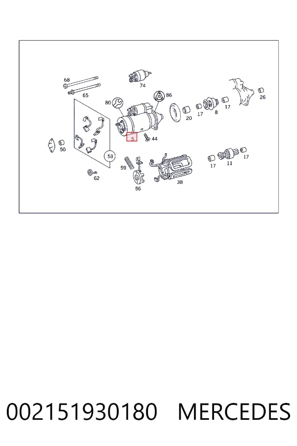 Стартер Mercedes A0021519301 ціна, від 63.35 USD