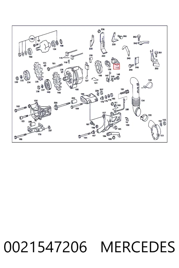 Реле генератора A0021547206 Mercedes