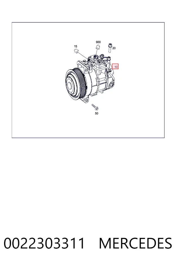Купити A0022303311 Mercedes Компресор кліматичної установки