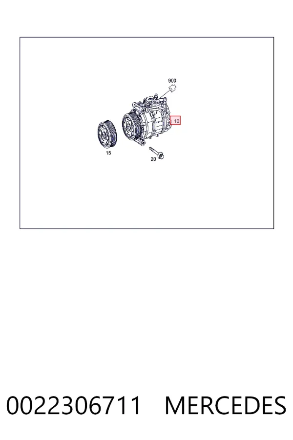 Компресор кондиціонера A0022306711 Mercedes