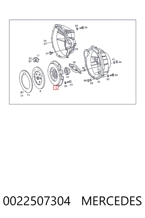 Корзина диска зчеплення Mercedes A0022507304