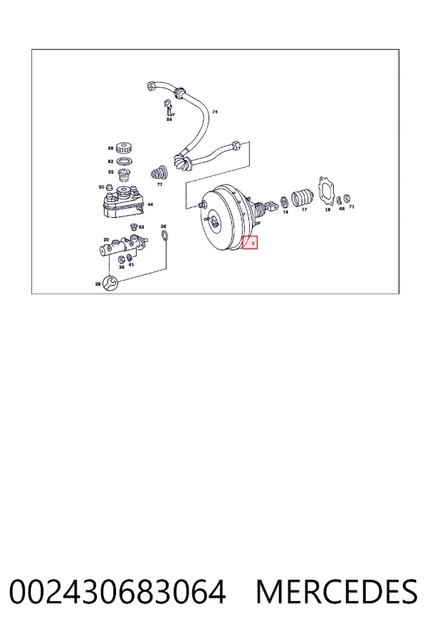 Вакуумника Mercedes A0024306830 ціна, від 2519.96 USD