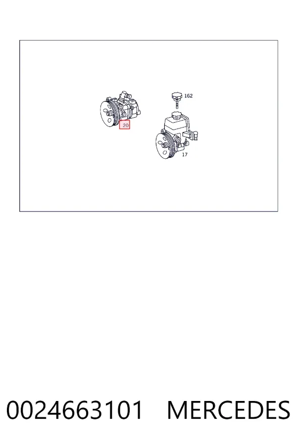 A0024663101 Mercedes Насос гідропідсилювача