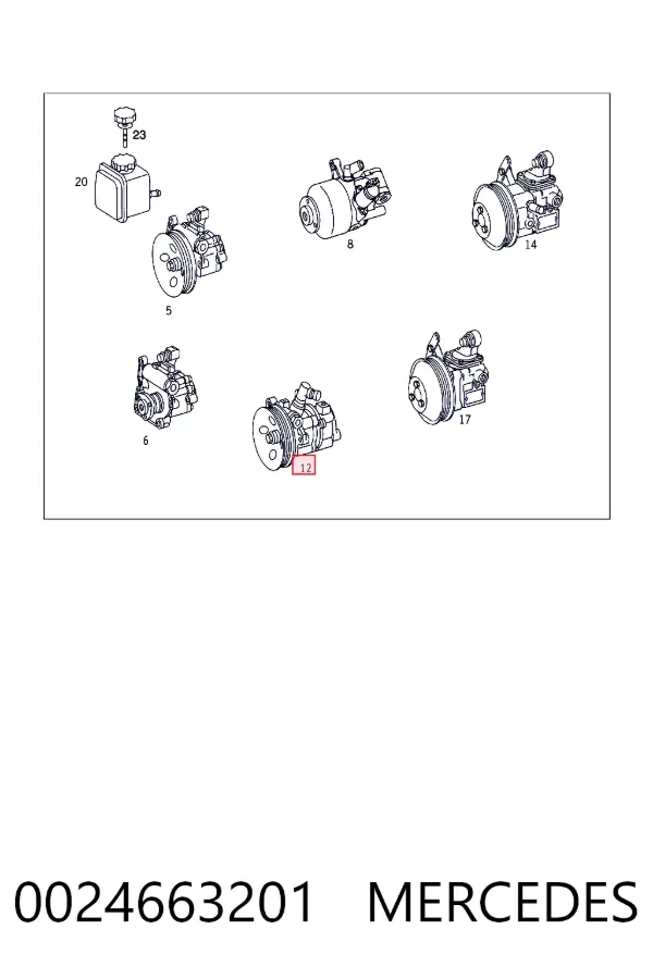 Насос ГПК Mercedes A0024663201 ціна, від 63.34 USD