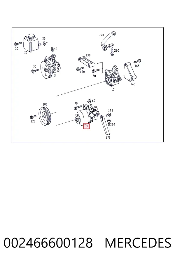 A0024666001 Mercedes Насос гідропідсилювача
