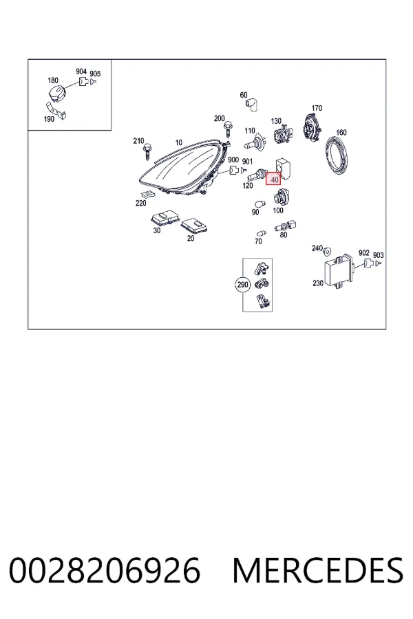 Блок розпалювання, ксенон Mercedes A0028206926 ціна, від 38.01 USD