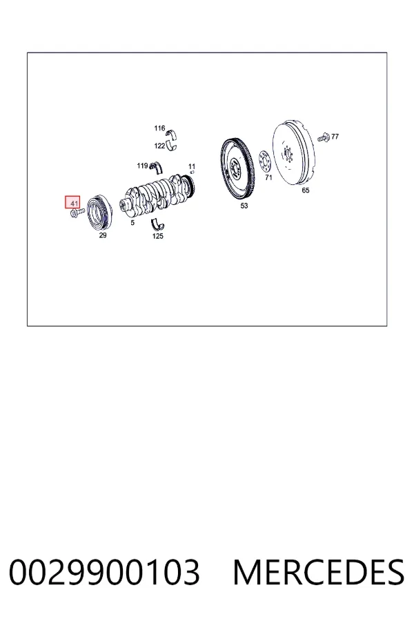 A0029900103 Mercedes Болт коленвала