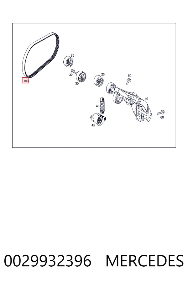 Ремінь кондиціонера Mercedes A0029932396