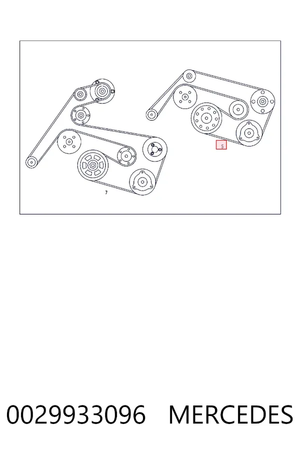 Ремінь кондиціонера Mercedes A0029933096