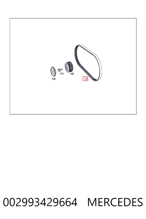 Купити A0029934296 Mercedes Ремінь генератора
