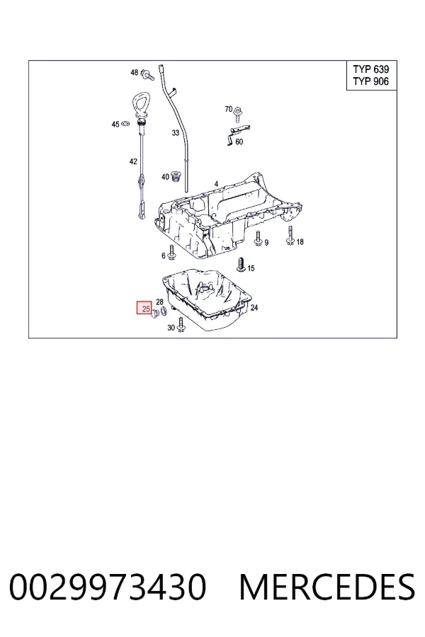 A0029973430 Mercedes Пробка піддона двигуна