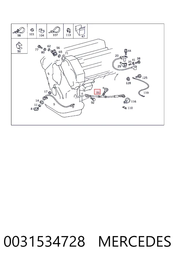 Купити A0031534728 Mercedes Датчик детонації