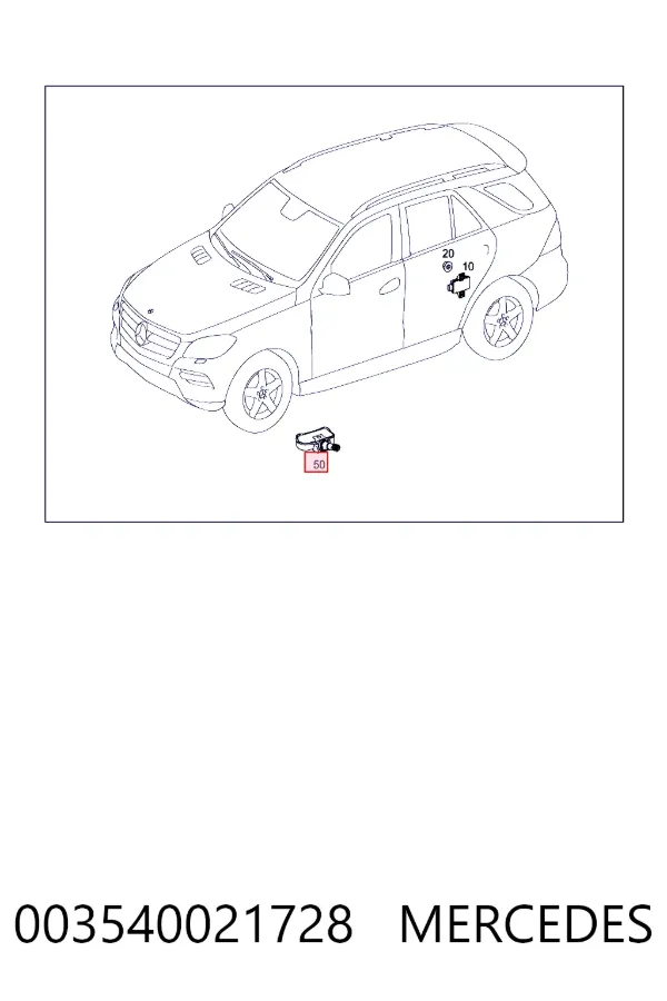 Купити A0035400217 Mercedes Датчик контролю тиску в шинах