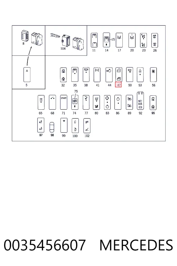  Mercedes A0035456607