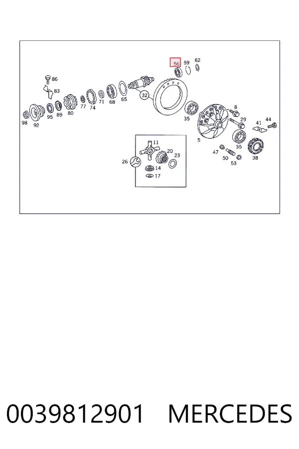 A0039812901 Mercedes 