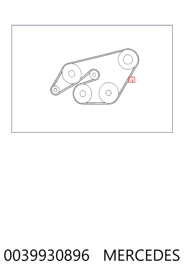 Ремінь генератора A0039930896 Mercedes