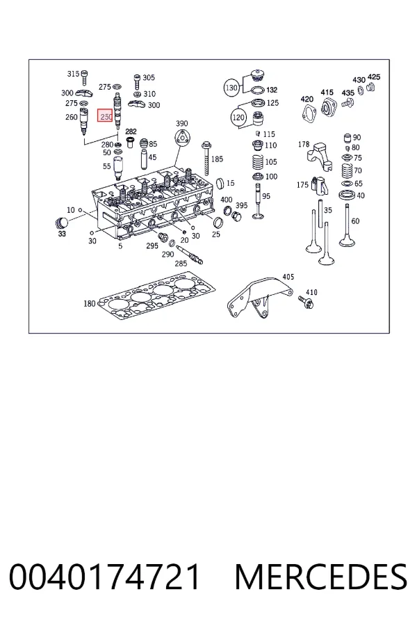 Форсунка паливна Mercedes A0040174721 ціна, від 77.54 USD